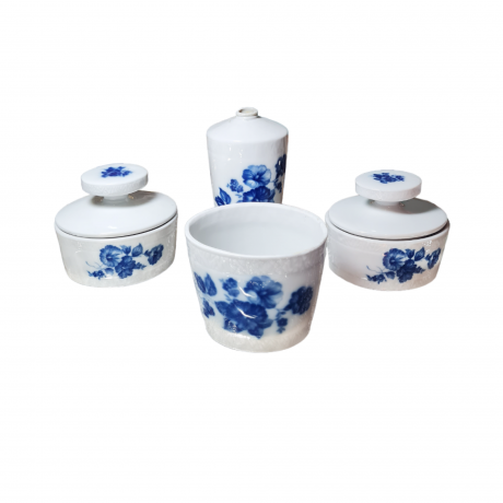 Набор винтажный Floyal Bavaria: розетки, соусник, фарфор, 4 шт., 9 x 7,5 x 7,5 см, 9,5 x 8 x 8,5 см, 12 x 7 см, Германия, 1960-70гг.