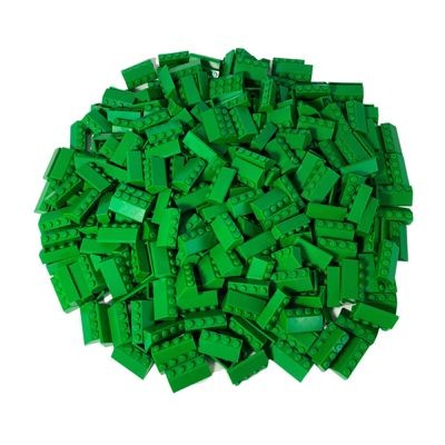 LEGO LEGO 2x4 Dachsteine Gruen \/ 100 Stueck \/ Green bricks 3037 LEGO 2x4 кирпичи для крыши зеленые / 100 шт / Зеленые кирпичи 3037
