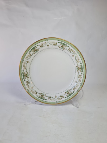 Чайное трио винтажное Tirschenreuther / Hutschenreuther Gruppe с зеленым узором, фарфор, Германия, 1960-70гг.