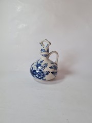 Кувшин винтажный с крышкой-пробкой Delft Blue / Erven Lucas Bols Amsterdam 1575 "Мельницы", фарфор, 22 x 11см, Голландия, 1950-60гг.