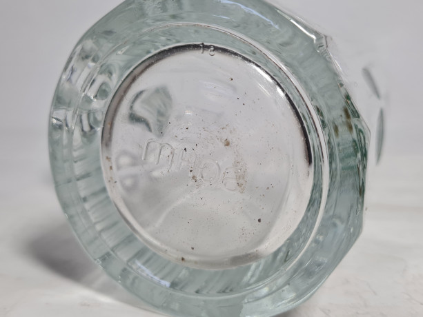 Немецкая пивная кружка винтажная Hoepfner (частная пивоварня), 0.4 л., стекло, 17.5 см, Германия, 1980-90гг.