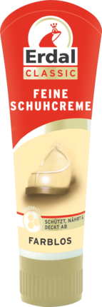 Erdal качественный крем для чистки обуви бесцветный, 75 мл