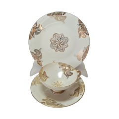 Bavaria Чайное трио с позолоченным рисунком, Германия, 1960-70гг.