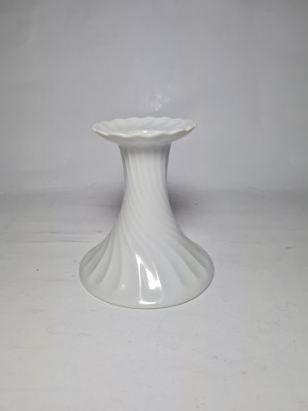 Limoges France Белый фарфоровый подсвечник, 10см x 9,5см, Франция, 1960-70гг.