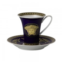 Rosenthal meets Versace Rosenthal Versace Medusa blue Kaffeetasse 2-tlg. 0,18 L Чашка для кофе Rosenthal Versace Medusa синяя 2 шт. 0,18 л