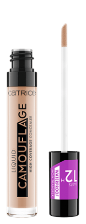 Catrice Concealer Liquid Camouflage High Coverage, Катрис Консилер плотный водостойкий до 12 часов, Light Beige 020, 5мл