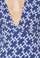 Tommy Hilfiger PLUNGE PRINT Swimsuit  navy/hite  navy/hite PLUNGE PRINT Купальник темно-синий/светло-серый военно-морской флот/хайт