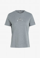 Tommy Hilfiger VARSITY LOGO Print T-shirt med heather grey VARSITY LOGO Футболка с принтом средний вереск серый