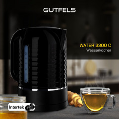 Gutfels Gutfels Wasserkocher GUTFELS 1,7L WATER 3300 C sw/inox  Чайник Gutfels GUTFELS 1,7л WATER 3300 C черный/нержавеющая сталь
