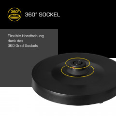 Gutfels Gutfels Wasserkocher GUTFELS 1,7L WATER 3300 C sw/inox  Чайник Gutfels GUTFELS 1,7л WATER 3300 C черный/нержавеющая сталь