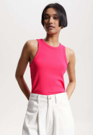 Tommy Hilfiger SLIM TANK Top bright cerise pink SLIM TANK Верх ярко-вишнево-розовый