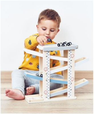 mamabrum Autorennbahn Holz mit 4 Fahrzeuge Auto Rennbahn Kinderspielzeug Автомобильная гоночная трасса деревянная с 4 автомобилями автомобильная гоночная трасса детская игрушка