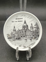 Набор декоративных тарелок винтажных Furstenberg "Немецкие города", в заводской упаковке, фарфор, 6 шт., 9.5 см, Германия, 1970-80гг.