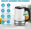 HOMELUX HOMELUX Wasserkocher Wasserkocher Glas 1500 Watt 1,8 L, Electric Kettle Mit Led-Beleuchtung, 1.8 l, 1500,00 W, Glas wasserkocher Edelstahl, Wasser Kocher Bpa Frei, 360° Basis  HOMELUX Стеклянный чайник 1500 Вт, 1,8 л, Электрический чайник со свето