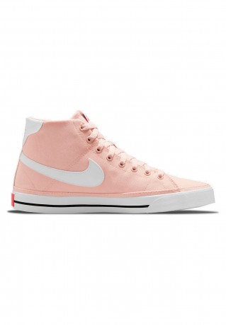 Nike Performance COURT LEGACY Sneaker high pale coral/white-team oran COURT LEGACY Высокие кроссовки женские бледно-коралловый/бело-оранжевый