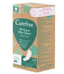 Carefree  Slipeinlagen Organic Cotton Normal 30 St, Карефри Ежедневные прокладки из органического хлопка Normal 30шт, 10 упаковок (300 штук)