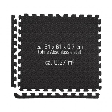 eyepower Puzzlematte Schwarz 63x63x2 8 Matten als Set Коврик-пазл черный 63x63x2 8 матов в комплекте