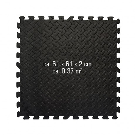 eyepower Puzzlematte Schwarz 63x63x2 8 Matten als Set Коврик-пазл черный 63x63x2 8 матов в комплекте