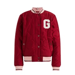 WE Fashion Madchen-Stepp-Bomberjacke mit Emblem Blazer fur Madchen Куртка-бомбер стеганая с эмблемой для девочек