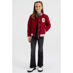WE Fashion Madchen-Stepp-Bomberjacke mit Emblem Blazer fur Madchen Куртка-бомбер стеганая с эмблемой для девочек