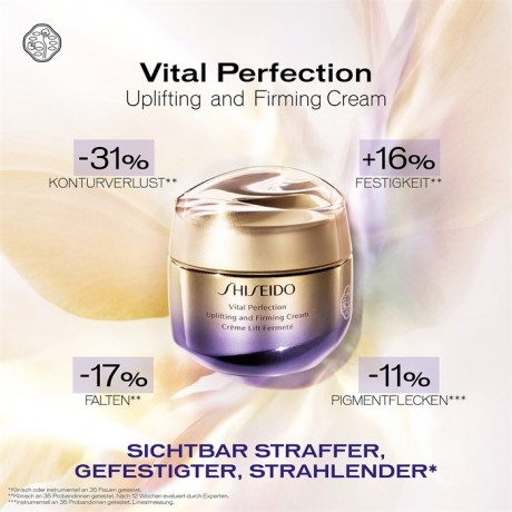 Shiseido Uplifting & Firming Day Cream, Шисейдо Дневной лифтинг-крем VITAL PERFECTION повышающий упругость кожи SPF30, 50 мл