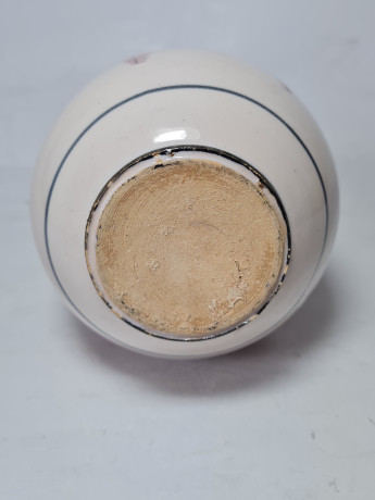 Винтажная ваза с разноцветным цветочным узором, ручная роспись, 12 x 8,5 см, Германия, 1960-70гг.