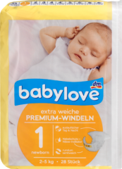 babylove extra weiche Premium-Подгузники Размер newborn 2-5kg, 28 шт