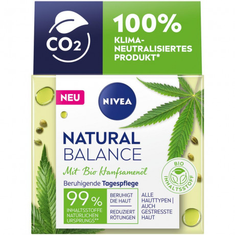 Nivea Natural Balance Hanf Tagespflege  Дневной уход с коноплей Natural Balance