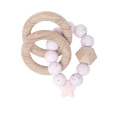 nibbling Beiss- und Rasselringe  Stellar Speckled Pink Stellar Speckled Pink кольца для прорезывания зубов и гремящие кольца