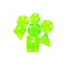 dice4friends 7-tlg. RPG Wurfelset Transparent : Lightgreen 7 шт. RPG Dice Set Прозрачный: Светло-зеленый