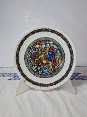 DE LIMOGES Коллекционные Тарелки "Мари-Анж" и "Рождественский Витраж: Волхвы Ведомые Звездой", сертификаты, 21 см, Франция