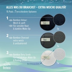 Firsteco Make-Up Remover Pads 19 tlg.  Салфетки для снятия макияжа 19 шт.