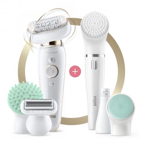 Braun 9 Flex 9300 Beauty-Set, Weiss/Gold  9 Косметический набор Flex 9300, белый/золотой