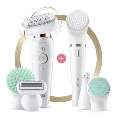Braun 9 Flex 9300 Beauty-Set, Weiss/Gold  9 Косметический набор Flex 9300, белый/золотой