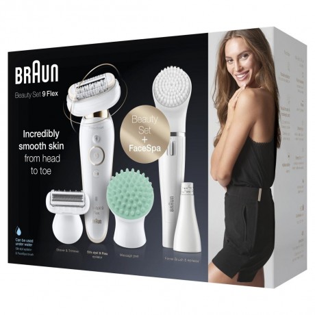 Braun 9 Flex 9300 Beauty-Set, Weiss/Gold  9 Косметический набор Flex 9300, белый/золотой