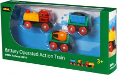 BRIO Zug mit Lok und Anhangern (Batteriebetrieb) Поезд с локомотивом и прицепами (на аккумуляторе)