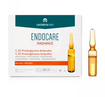 Endocare C20 Proteoglycans, Омолаживающая сыворотка для лица с витамином С, 30 ампул х 2мл