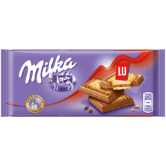 Milka Alpenmilch-Schokolade mit Lu-Keksen Альпийский молочный шоколад с печеньем 87г