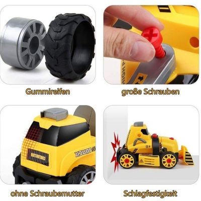 BeebeeRun Bagger Spielzeug 7 in 1 Baustellenfahrzeuge Экскаватор игрушка 7 в 1 строительные машины