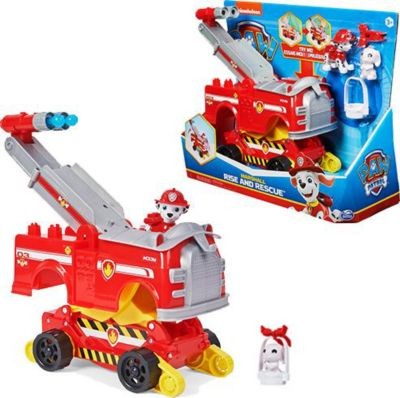 Spin Master Paw Patrol Marshalls Rise and Rescue verwandelbares Spielzeugauto mit Actionfiguren und Zubehor Машинка-трансформер Paw Patrol Marshall's Rise and Rescue с фигурками и аксессуарами