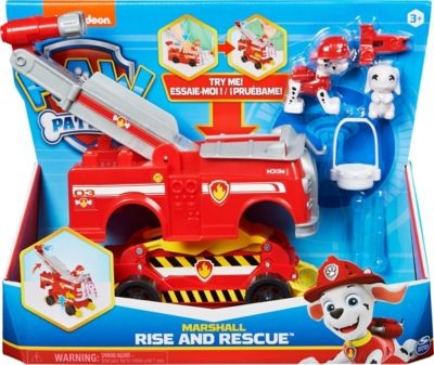 Spin Master Paw Patrol Marshalls Rise and Rescue verwandelbares Spielzeugauto mit Actionfiguren und Zubehor Машинка-трансформер Paw Patrol Marshall's Rise and Rescue с фигурками и аксессуарами