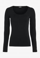 Tommy Hilfiger LANGARM Long sleeved top schwarz  LONG SLEEVE Топ с длинными рукавами черный