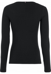 Tommy Hilfiger LANGARM Long sleeved top schwarz  LONG SLEEVE Топ с длинными рукавами черный