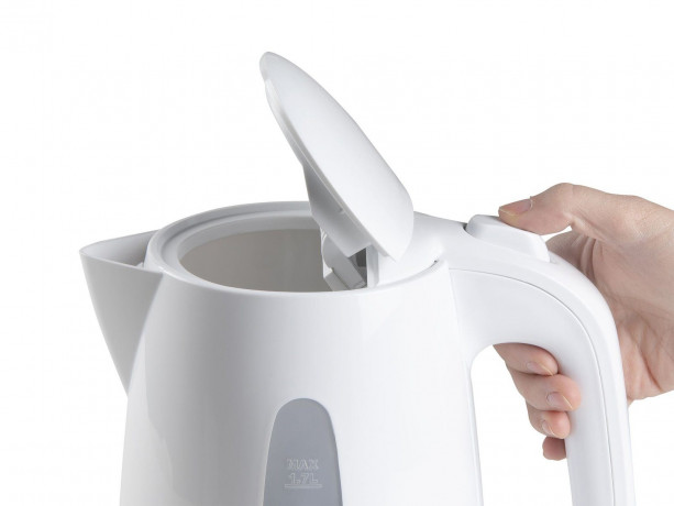 Domo Wasserkocher, 1.7 l, 2200 W, ohne Kabel elektrischer Teekocher Heisswasserbereiter schnell  leise, 360-Grad-Sockel fur Links- und Rechtshander gleichermassen geeignet Schwarz Чайник Domo, 1,7 л, 2200 Вт, без кабеля, электрочайник, чайник для горячей 