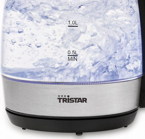 Tristar Tristar Wasserkocher WK-3502 LED Teekocher 1,7 Liter Elektrisch, 2200,00 W, Wasserstandsanzeige, LED Beleuctung, Edelstahl, Glas  Чайник Tristar WK-3502 LED заварка 1,7 л электрический, 2200,00 Вт, индикатор уровня воды, светодиодная подсветка, не