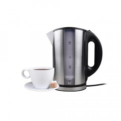 Adler Adler Wasserkocher AD 1216, 1,7 l, 2000,00 W, Anti-Kalk-Filter, Automatische Abschaltung, Silber  Чайник Adler AD 1216, 1,7 л, 2000,00 Вт, фильтр против накипи, автоматическое отключение, серебристый