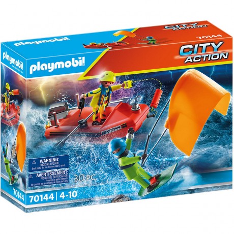 PLAYMOBIL PLAYMOBIL 70144 Seenot: Kitesurfer-Rettung mit Boot PLAYMOBIL 70144 бедствие на море: спасение кайтсерфера с помощью лодки