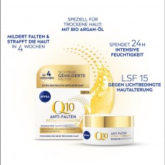 Nivea Q10 Power Anti-Falten +Extra Reichhaltig Tagespflege LSF15  Q10 Power Anti-Wrinkle + Extra Rich Day Care SPF15