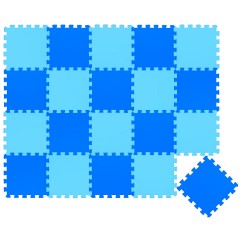 LittleTom Puzzlematte Uni Hellblau Dunkelblau 20 Teile Коврик-пазл Uni Light Blue Dark Blue 20 деталей