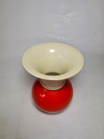 Thoringen Porzellan Фарфоровая ваза в желто-оранжевых тонах с позолотой, 14 x 10,5 см, Германия, 1960-70гг.